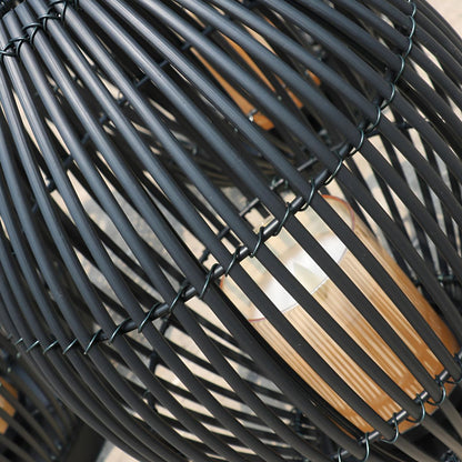 Outdoor Black Handmade LED Candle Lantern Floor Lamp