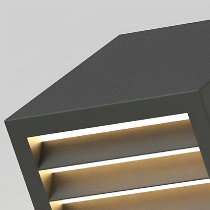 Outdoor Square Grille Post Cap Lights Fence Column Light