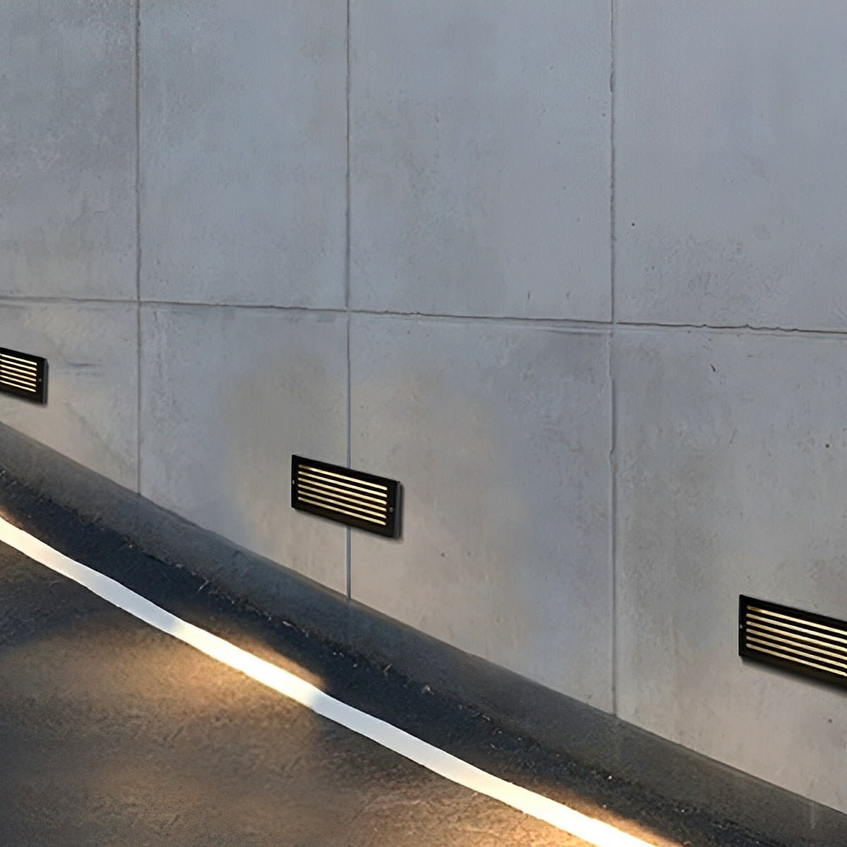 Outdoor Minimalist LED Recessed Stairway Wall Lights - Flare Shack