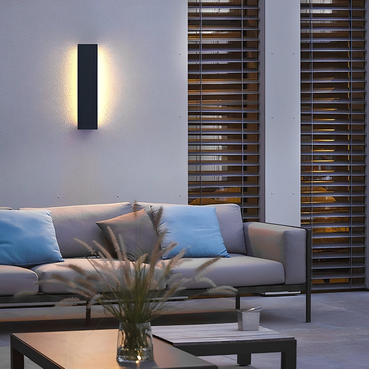 Outdoor Modern Waterproof Long Strip Bright LED Wall Light for Villa Courtyard - Flare Shack