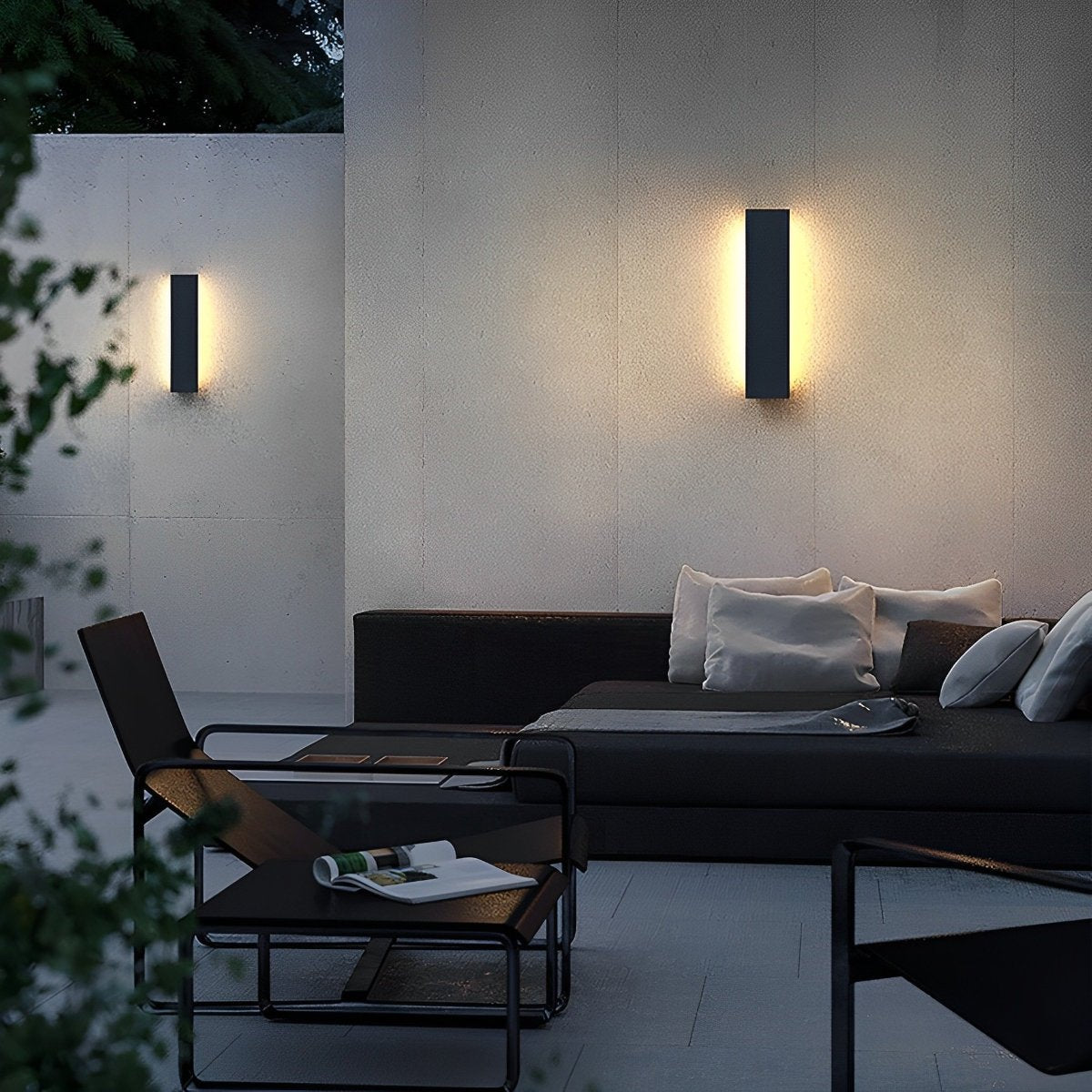 Outdoor Modern Waterproof Long Strip Bright LED Wall Light for Villa Courtyard - Flare Shack