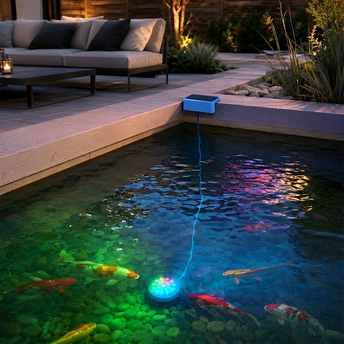 Outdoor Solar RGB Pool Light Underwater Lighting - Flare Shack