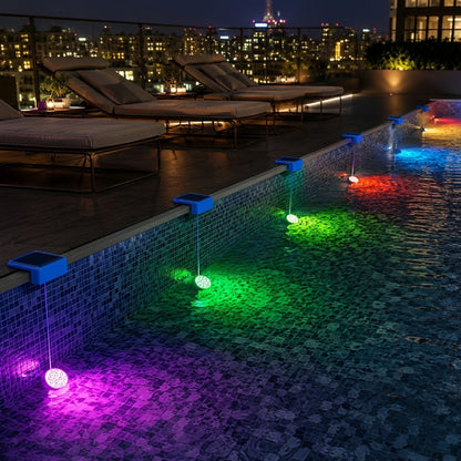 Outdoor Solar RGB Pool Light Underwater Lighting