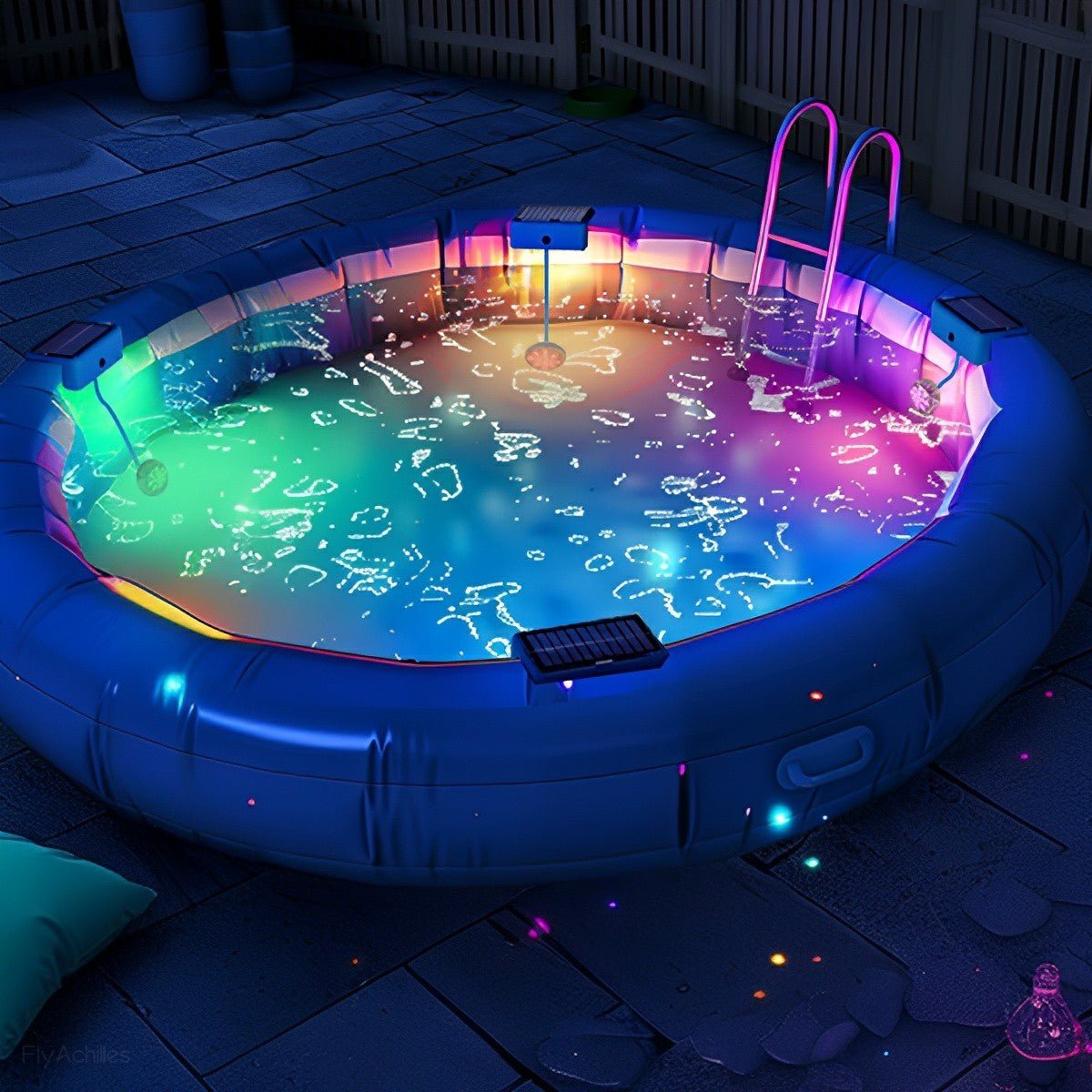 Outdoor Solar RGB Pool Light Underwater Lighting
