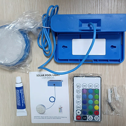 Outdoor Solar RGB Pool Light Underwater Lighting
