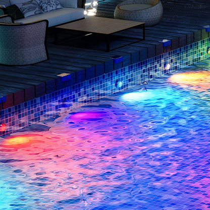 Outdoor Solar RGB Pool Light Underwater Lighting