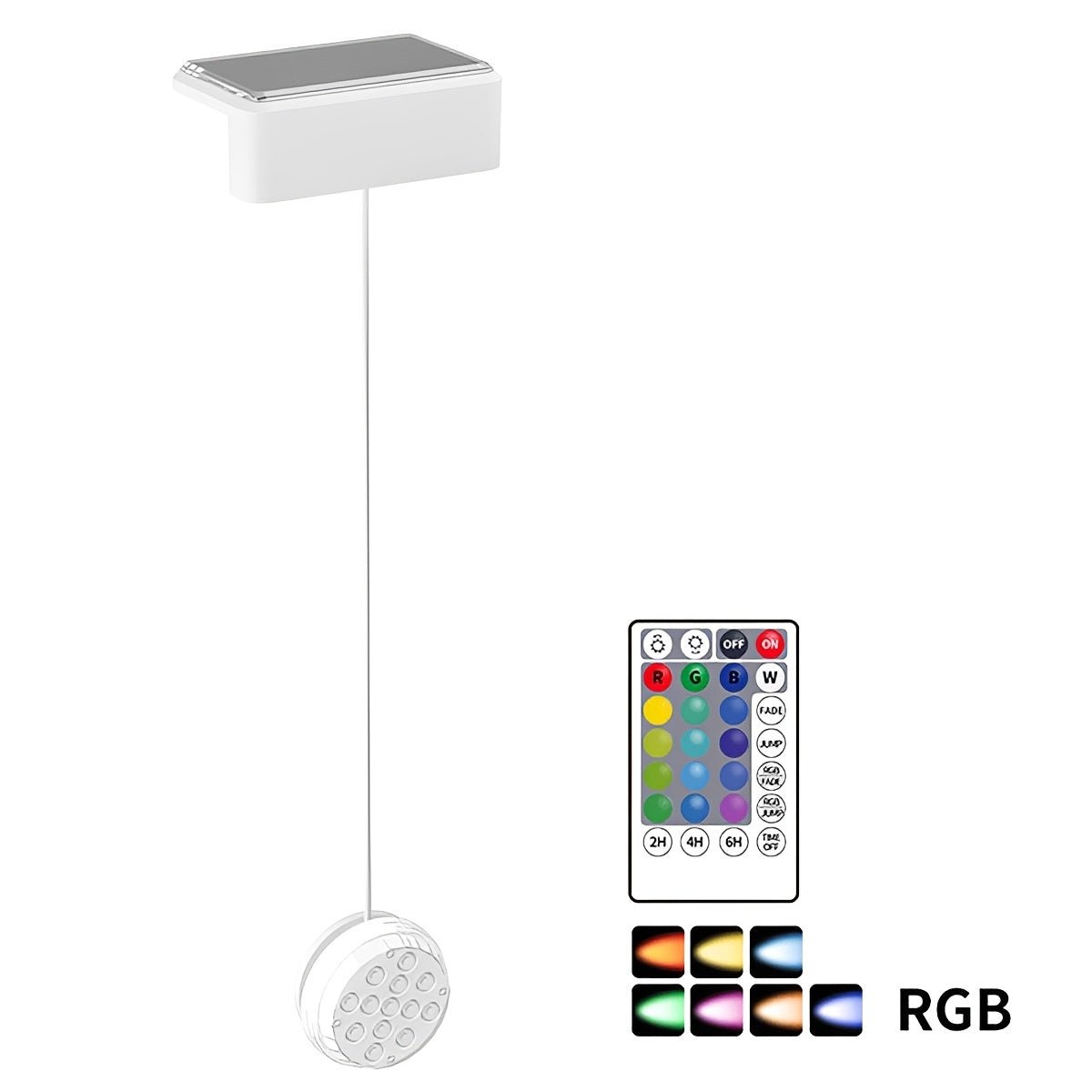 Outdoor Solar RGB Pool Light Underwater Lighting