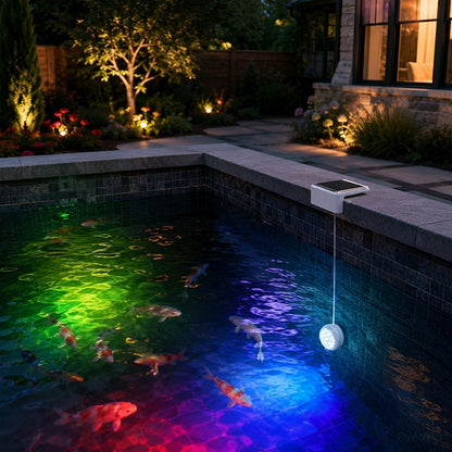 Outdoor Solar RGB Pool Light Underwater Lighting