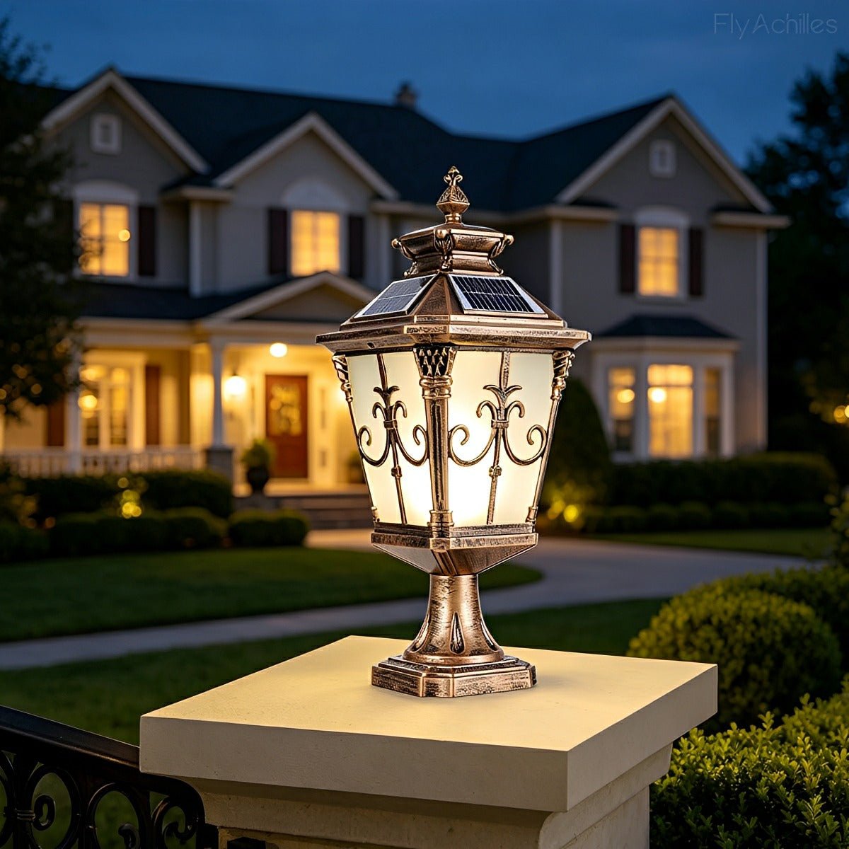 Outdoor Victorian Style Fence Post Lights LED Column Light Pillar