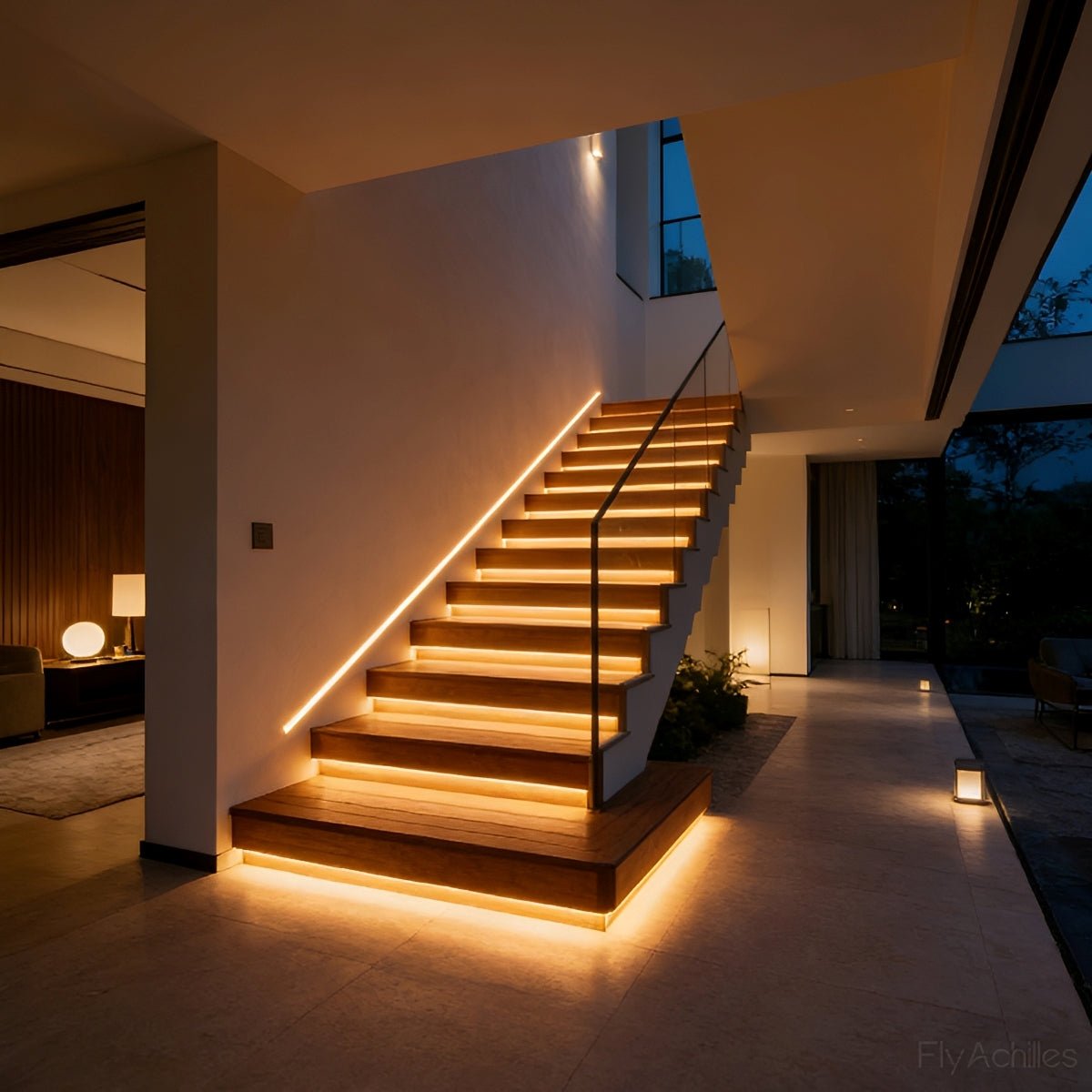 Outdoor Waterproof Flexible Rececessed Linear LED Strip Lights Stair Light DC24V