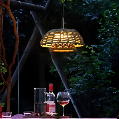 Outdoor Waterproof Hanging Lights Rattan Courtyard Patio Landscape Lamp - Flare Shack
