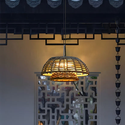 Outdoor Waterproof Hanging Lights Rattan Courtyard Patio Landscape Lamp