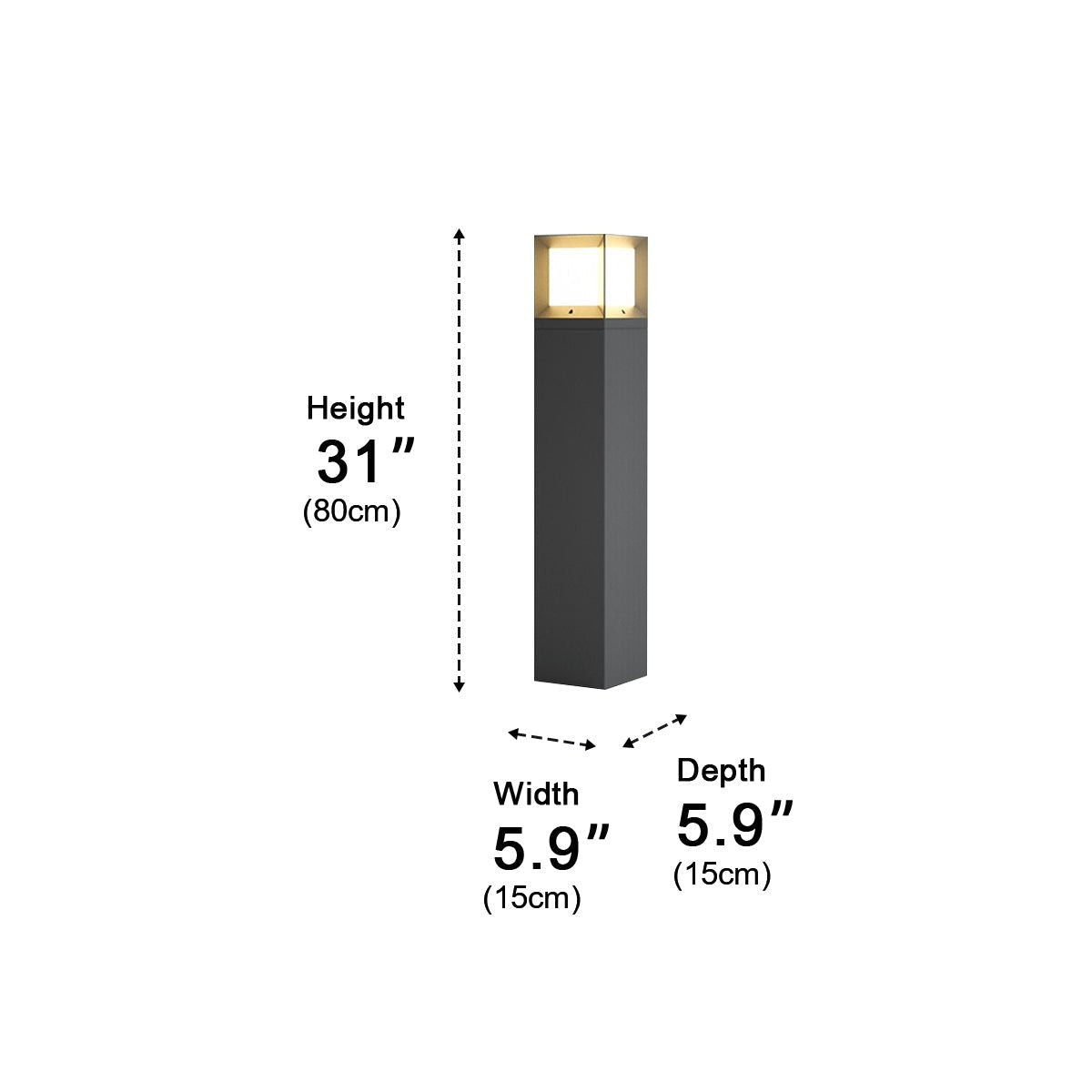 Outdoor Waterproof High Pole Post Lights Pathway Lights