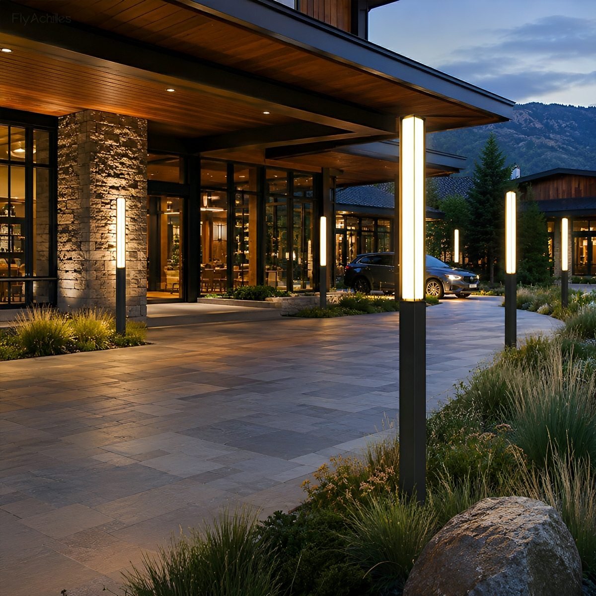 Outdoor Waterproof High Pole Post Lights Pathway Lights