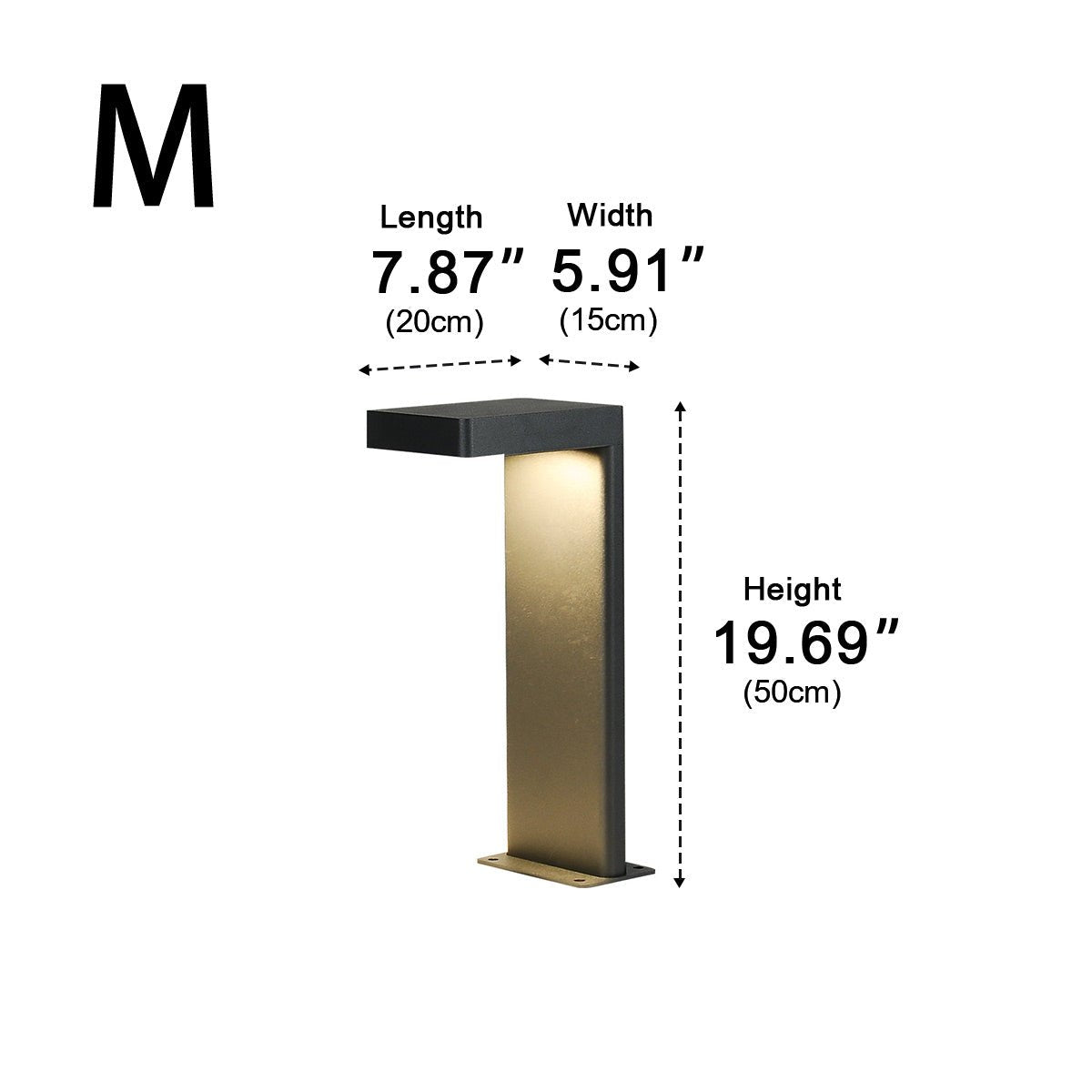 Outdoor Waterproof L-Shaped LED Bollard Light Path Light