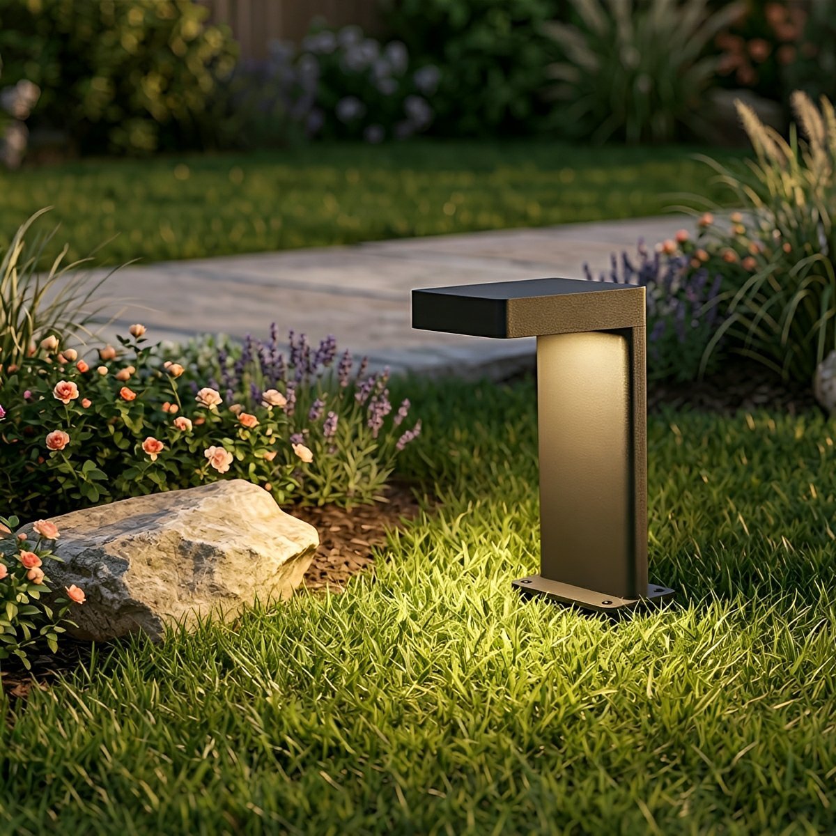 Outdoor Waterproof L-Shaped LED Bollard Light Path Light - Flare Shack