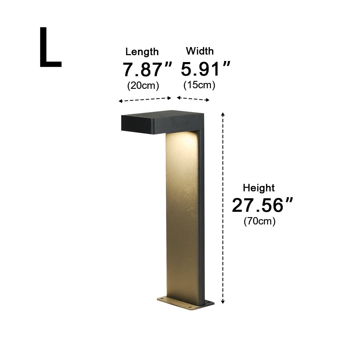 Outdoor Waterproof L-Shaped LED Bollard Light Path Light