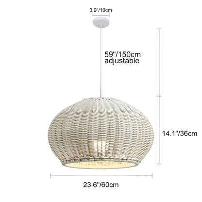 Rustic Woven Boho Rattan Pendant Light Lanterns