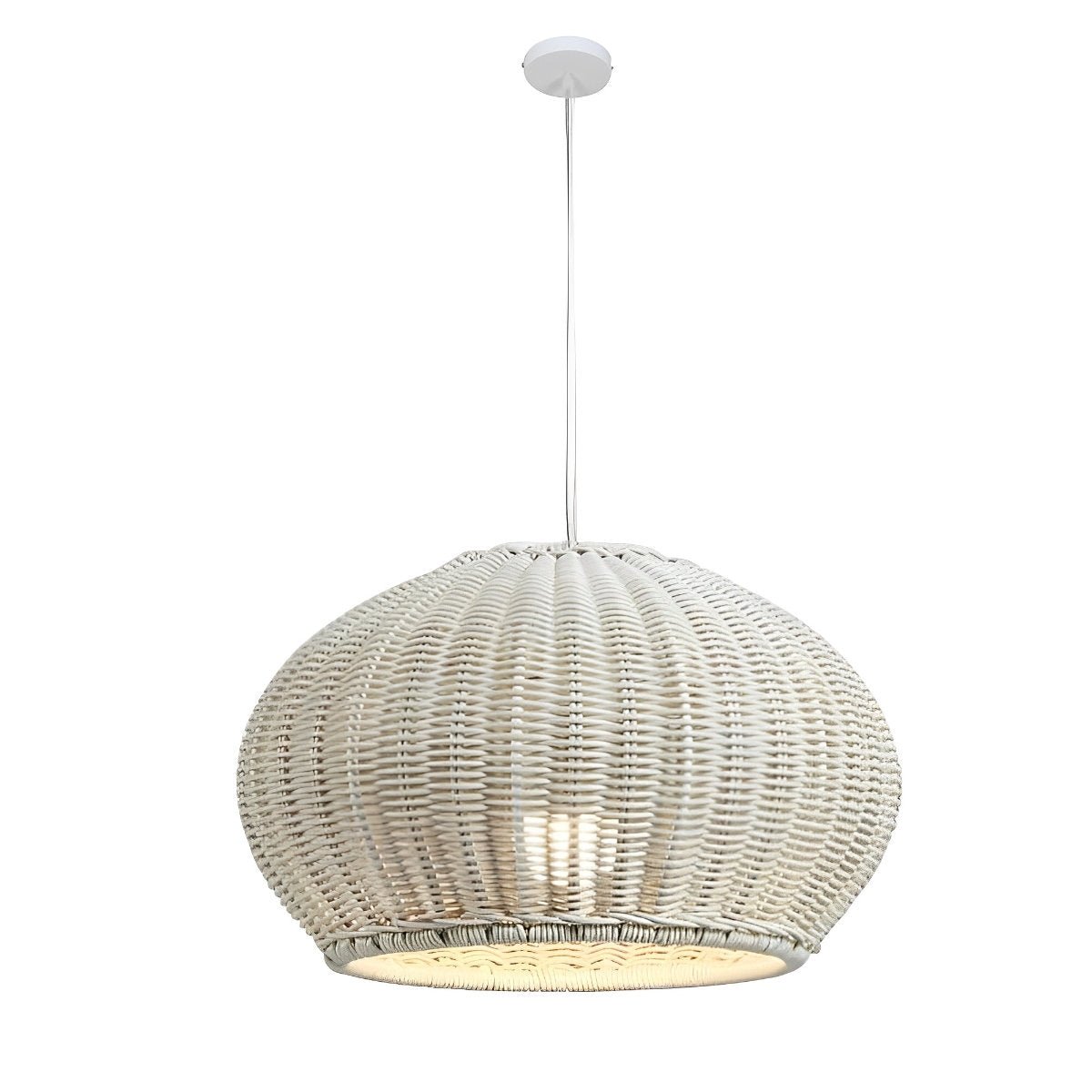 Rustic Woven Boho Rattan Pendant Light Lanterns