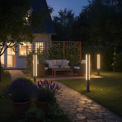 Outdoor Waterproof Cylindrical Pathway Post Bollard Light