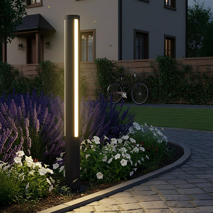 Outdoor Waterproof Cylindrical Pathway Post Bollard Light