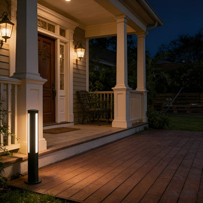 Outdoor Waterproof Cylindrical Pathway Post Bollard Light