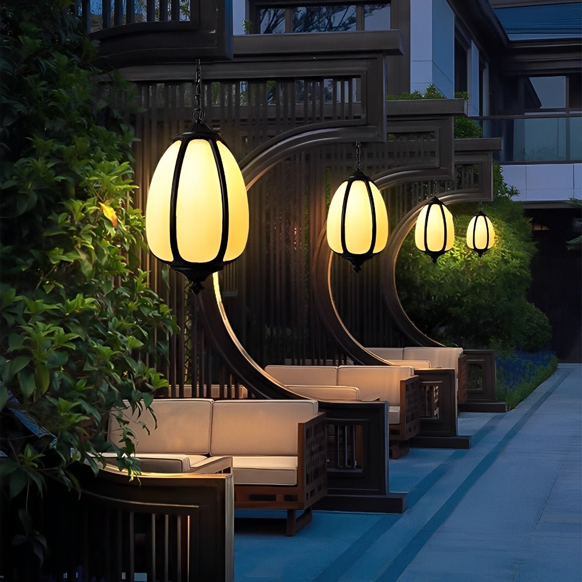 Outdoor Waterproof Pumpkin Pendant Lights Garden Lantern Lamp - Flare Shack