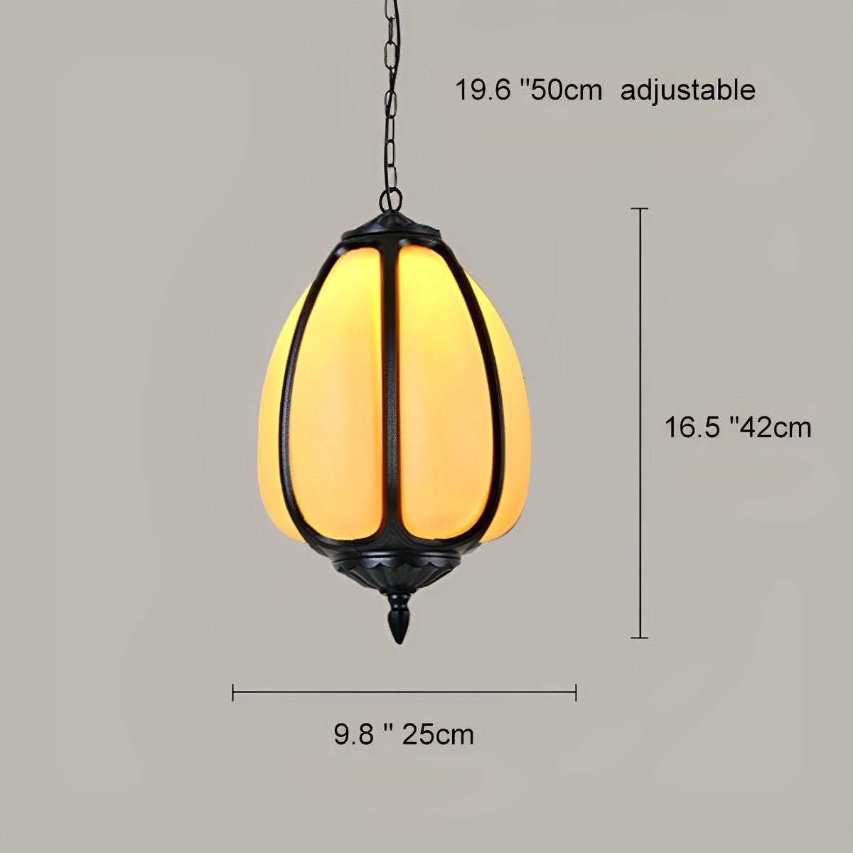 Outdoor Waterproof Pumpkin Pendant Lights Garden Lantern Lamp