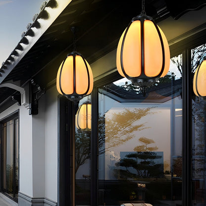 Outdoor Waterproof Pumpkin Pendant Lights Garden Lantern Lamp