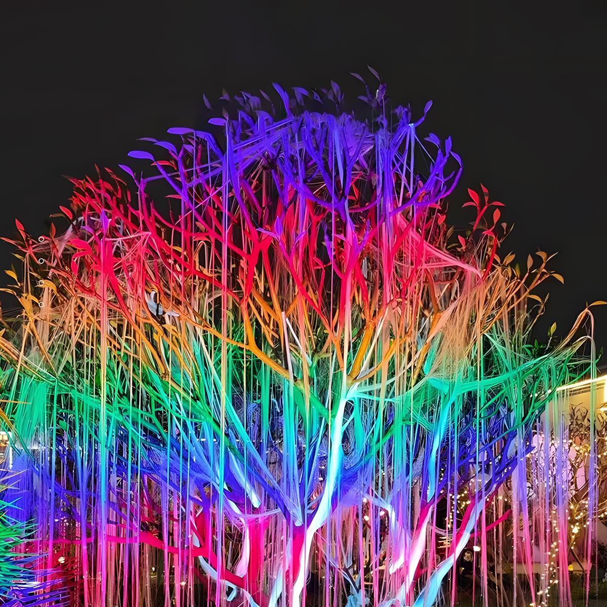 Outdoor Waterproof Rainbow RGB LED Spot Lights Landscape Trees Lights