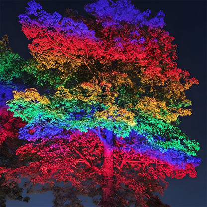 Outdoor Waterproof Rainbow RGB LED Spot Lights Landscape Trees Lights