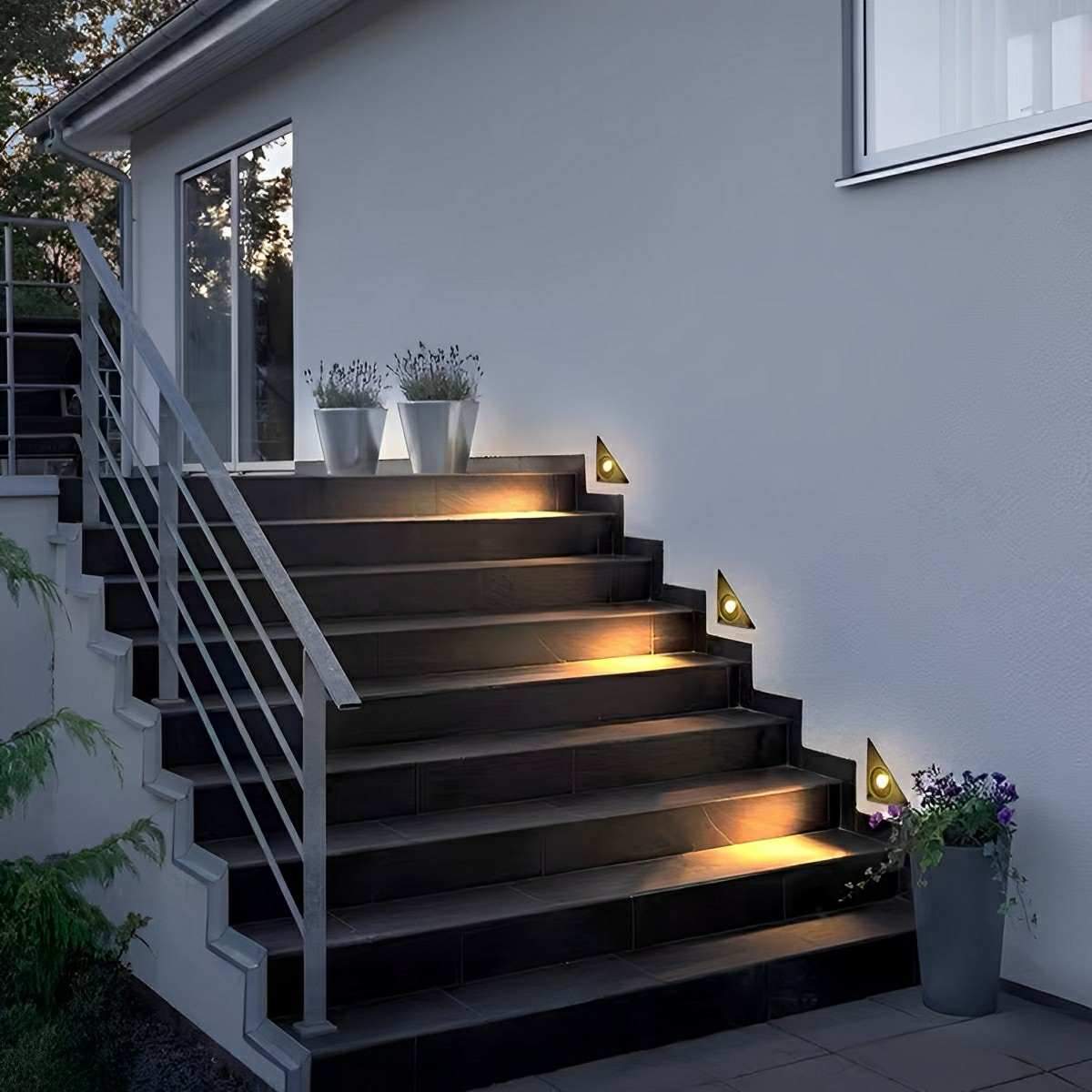 Outdoor Waterproof Recessed Light Stairs Corner LED Wall Lights - Flare Shack