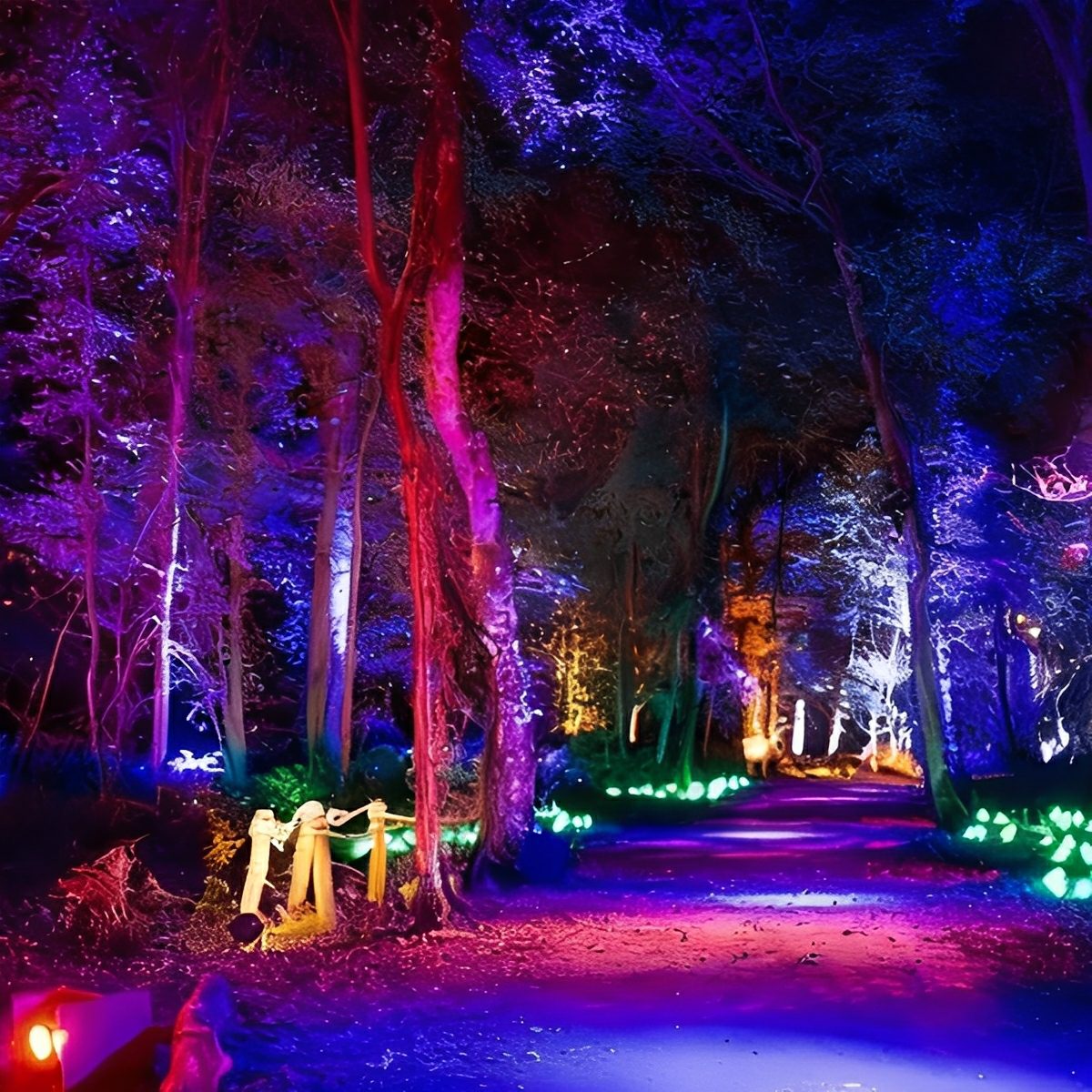 Outdoor Waterproof RGB LED Spot Lights Trees Lights