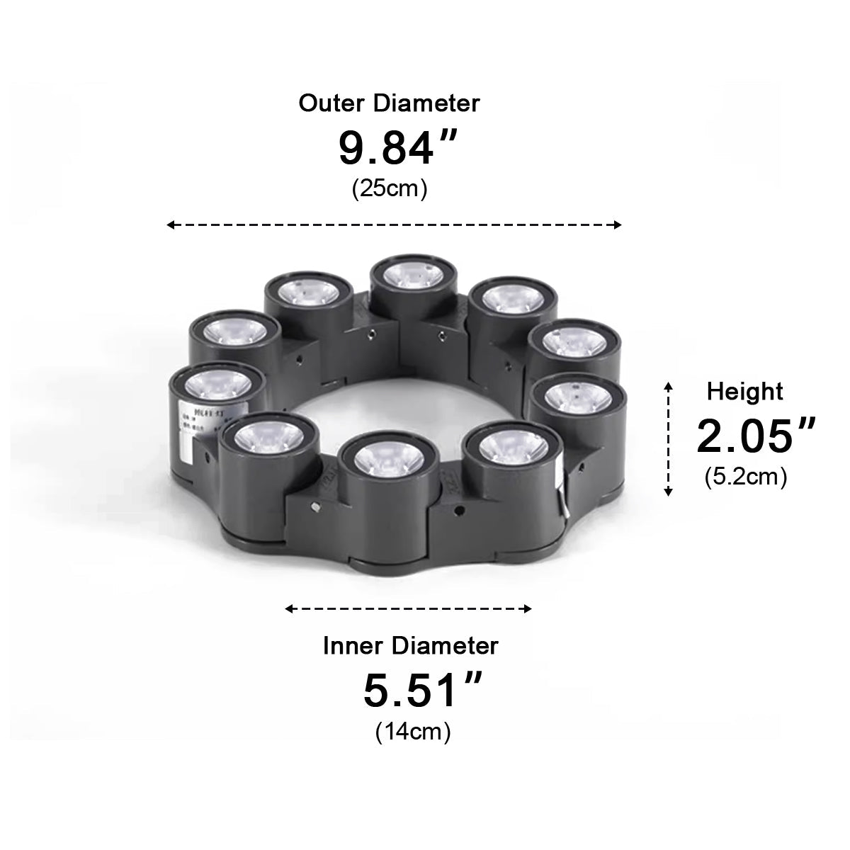 Outdoor Waterproof Ring  Round LED Column Tree Light Spot Lights