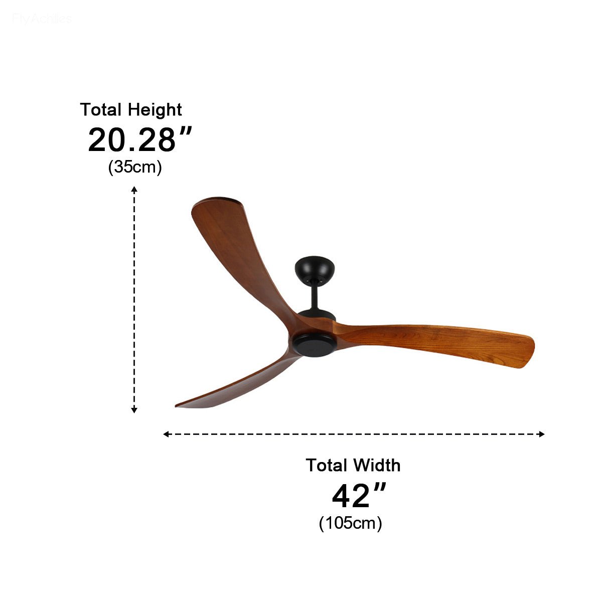Outdoor Waterproof Wood Reverse Ceiling Fan