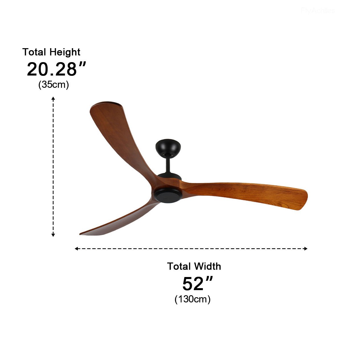 Outdoor Waterproof Wood Reverse Ceiling Fan