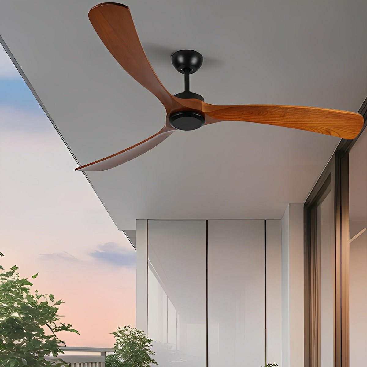 Outdoor Waterproof Wood Reverse Ceiling Fan - Flare Shack