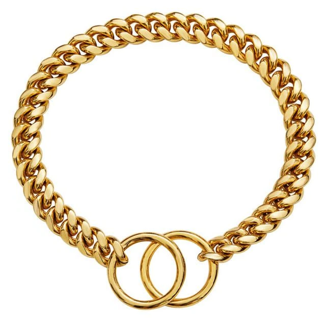 Dog Chain Collar – Heavy Duty Chain, Chew-Resistant, Durable Pet Accessory for Daily Walks Fall 2025 Gift