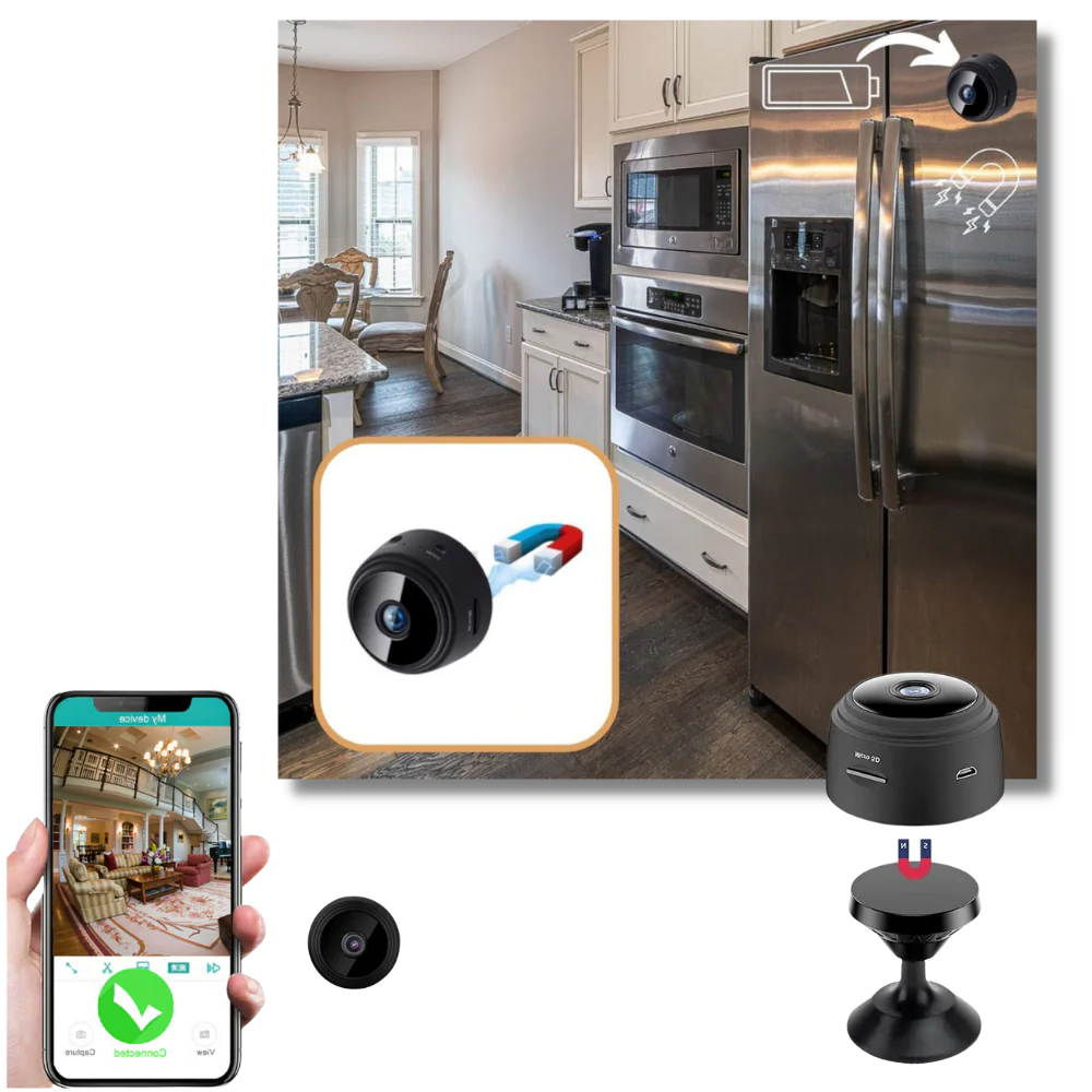 Mini Wireless Security Camera Magnetic Mount Indoor WiFi Camera Fall 2025 Night Vision Motion Alerts