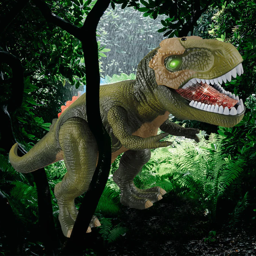 Remote Control T Rex Dinosaur LED Light Up Walking Roaring Toy For Kids Fall 2025 Gift