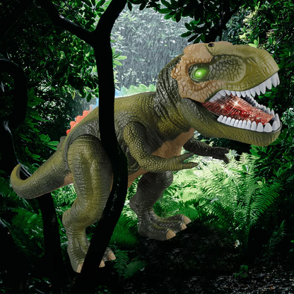 Remote Control T Rex Dinosaur LED Light Up Walking Roaring Toy For Kids Fall 2025 Gift