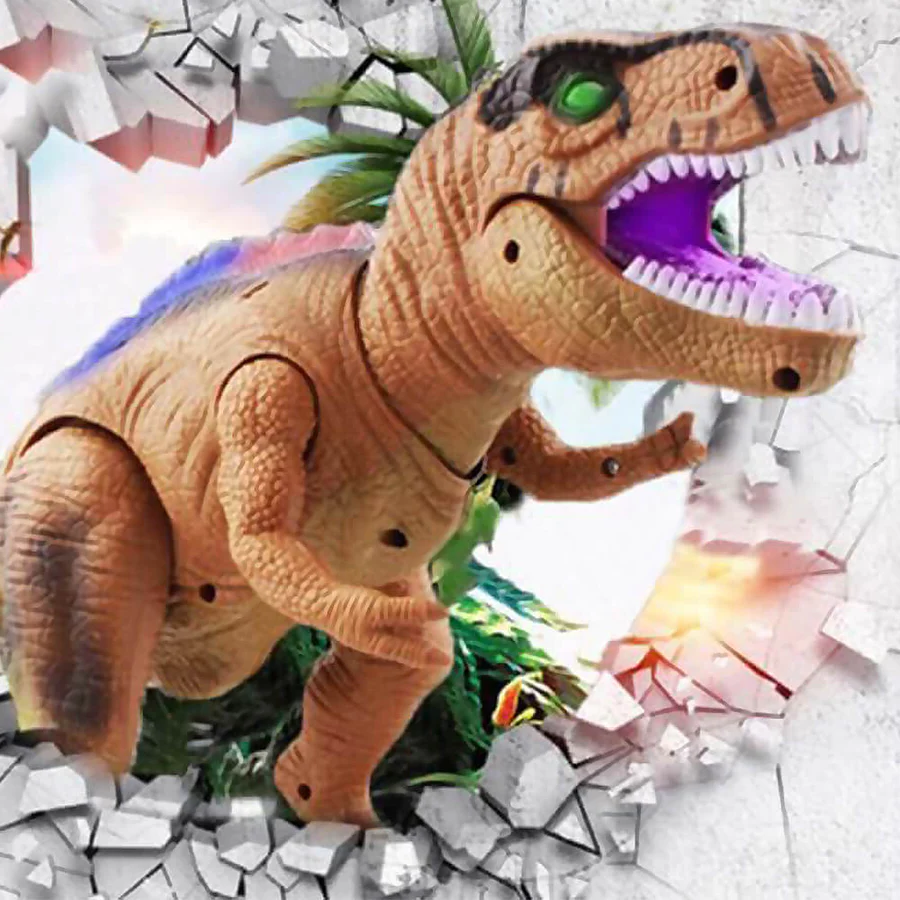 Remote Control T Rex Dinosaur LED Light Up Walking Roaring Toy For Kids Fall 2025 Gift
