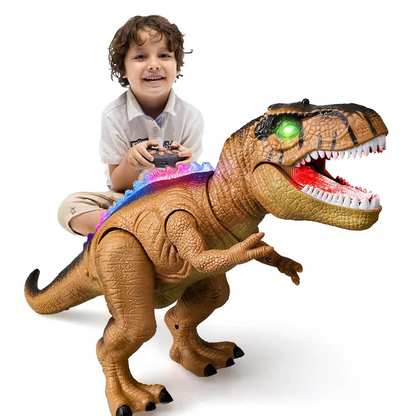 Remote Control T Rex Dinosaur LED Light Up Walking Roaring Toy For Kids Fall 2025 Gift