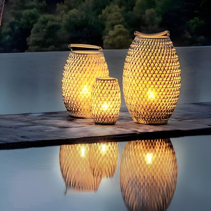 Outdoor Waterproof Rattan LED Lanterns Lamp