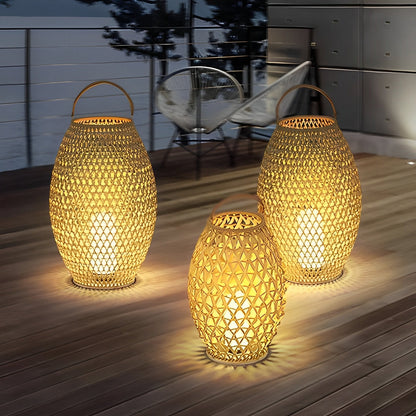 Outdoor Waterproof Rattan LED Lanterns Lamp