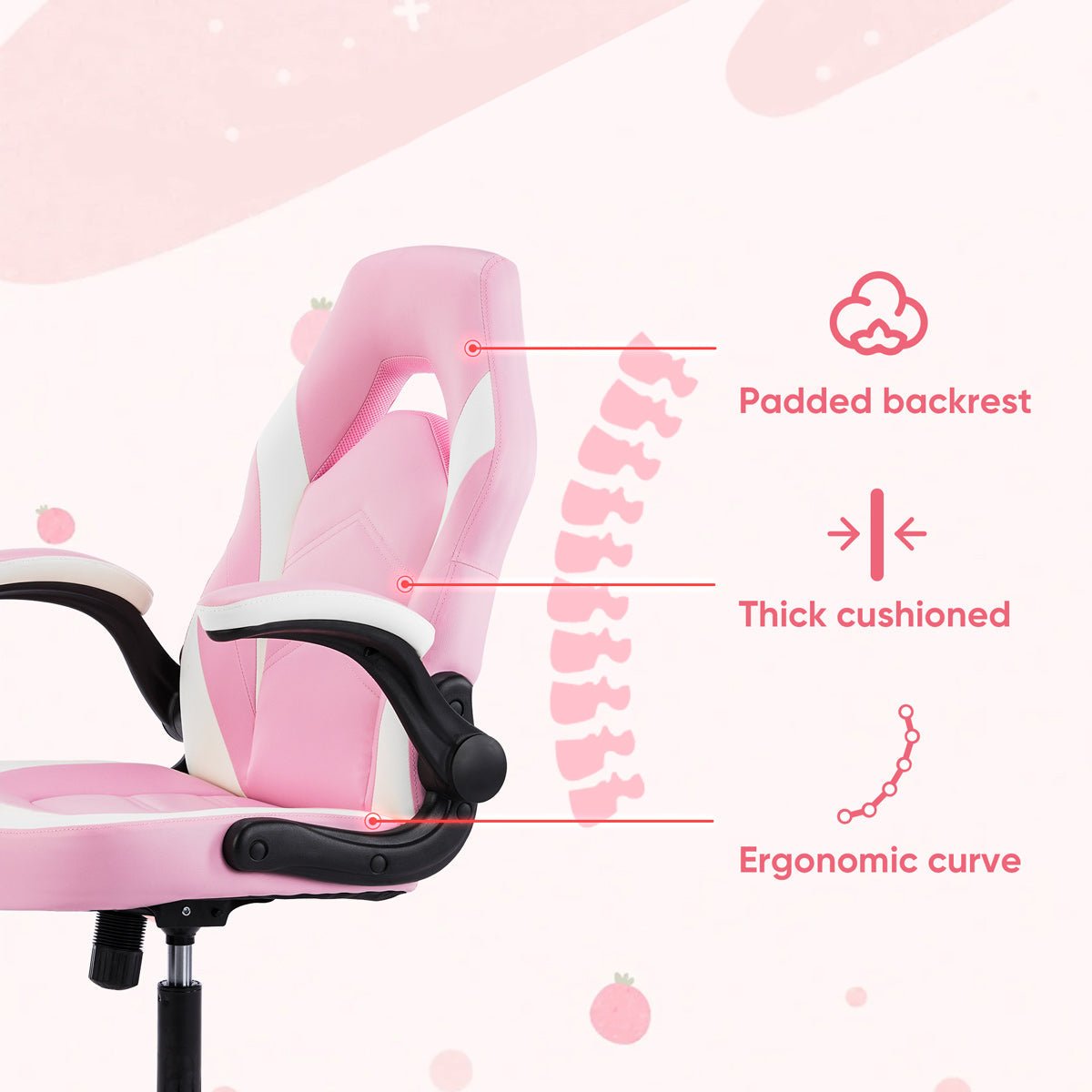 PU Leather Ergonomic Office Chair Swivel Computer Gaming Chair