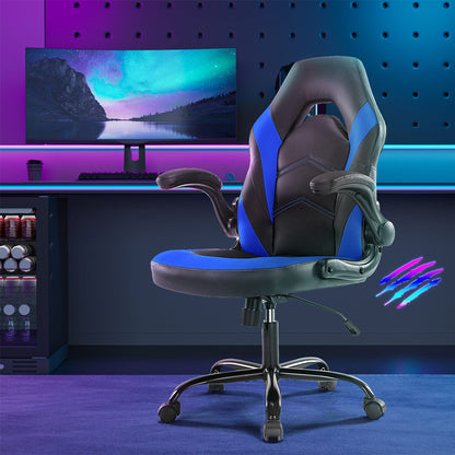 PU Leather Ergonomic Office Chair Swivel Computer Gaming Chair - Flare Shack