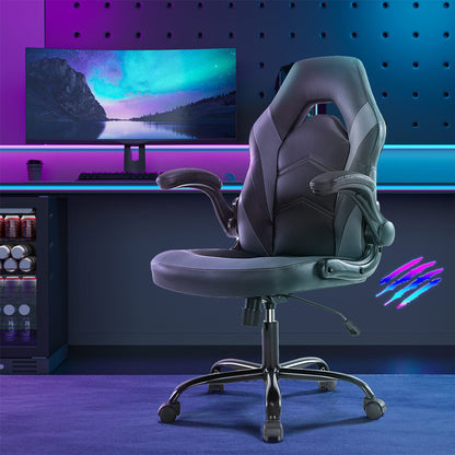 PU Leather Ergonomic Office Chair Swivel Computer Gaming Chair - Flare Shack