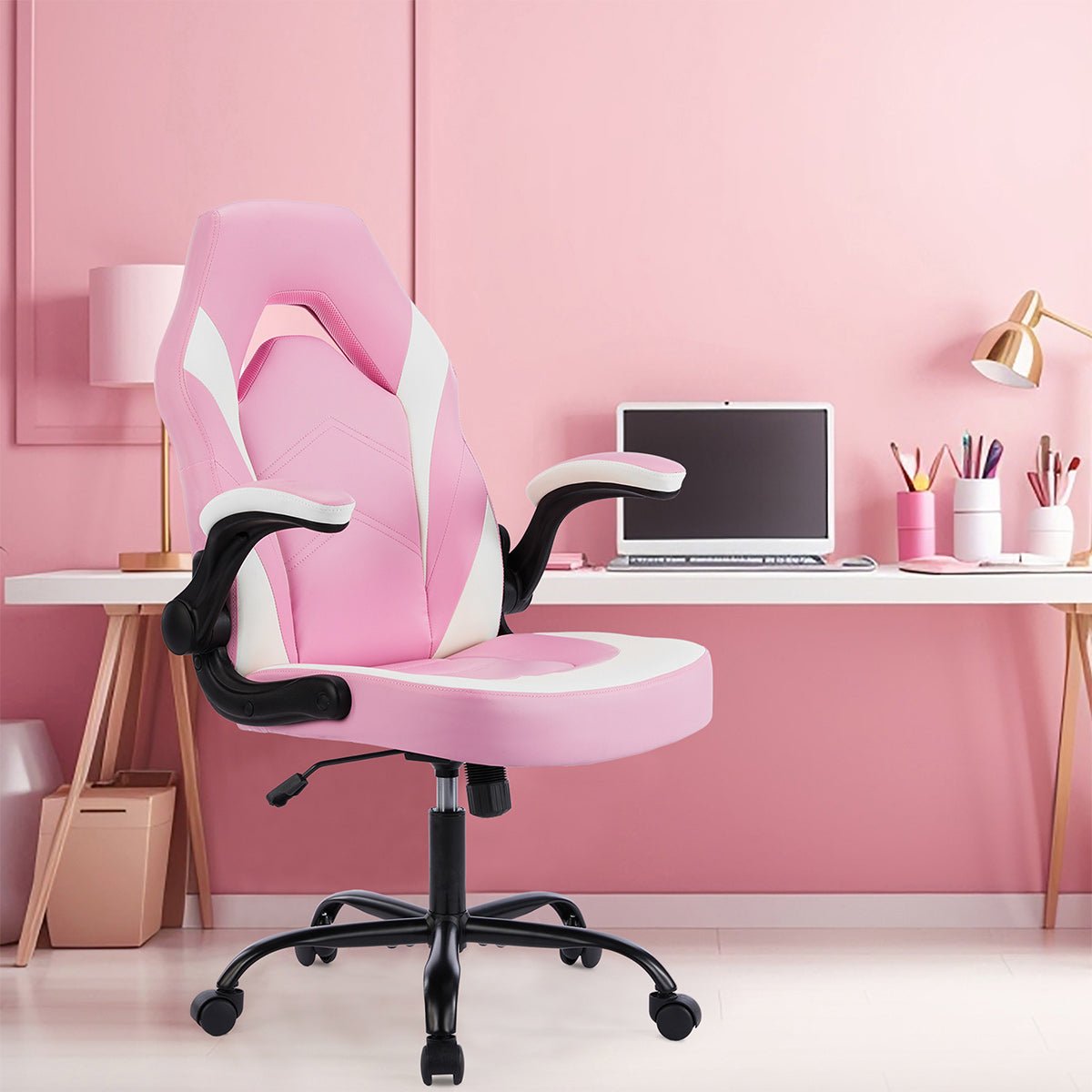 PU Leather Ergonomic Office Chair Swivel Computer Gaming Chair - Flare Shack