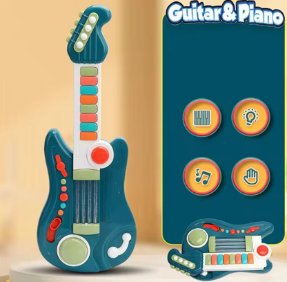 Multifunctional 3-in-1 Musical Toy for Kids - Folding Guitar, Piano, and Drum Set, Perfect Birthday Gift for Boys and Girls Age 3+